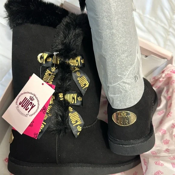 Juicy Couture women’s black boots size 8 - Picture 2 of 8